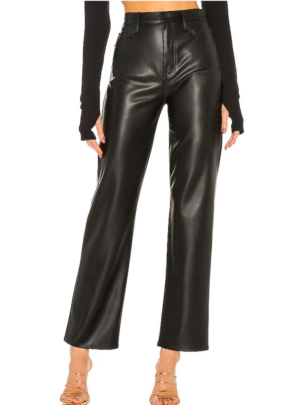 Pistola Cassie Faux Leather High-Rise Straight-Leg Pants